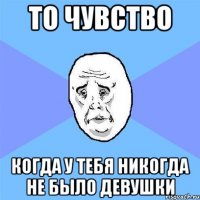 то чувство когда у тебя никогда не было девушки