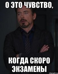 о это чувство, когда скоро экзамены