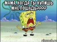 мама, когда ты купишь мне лошадь??? 