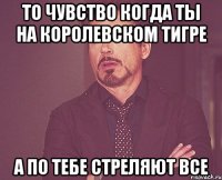 то чувство когда ты на королевском тигре а по тебе стреляют все