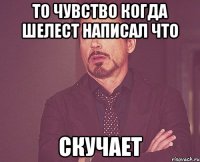 то чувство когда шелест написал что скучает