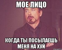 мое лицо когда ты посылаешь меня на хуй