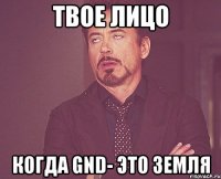 твое лицо когда gnd- это земля