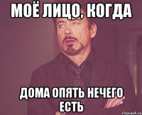 моё лицо, когда дома опять нечего есть