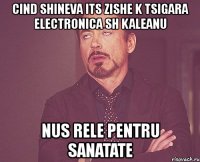 cind shineva its zishe k tsigara electronica sh kaleanu nus rele pentru sanatate