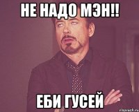 не надо мэн!! еби гусей