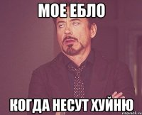 мое ебло когда несут хуйню