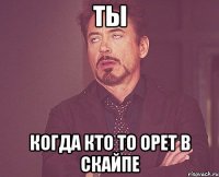 ты когда кто то орет в скайпе