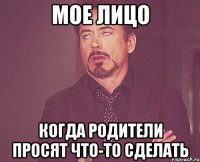 мое лицо когда родители просят что-то сделать