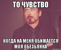 то чувство когда на меня обижается моя обезьянка