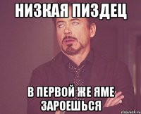 низкая пиздец в первой же яме зароешься