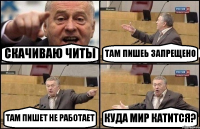 СКАЧИВАЮ ЧИТЫ ТАМ ПИШЕЬ ЗАПРЕЩЕНО ТАМ ПИШЕТ НЕ РАБОТАЕТ КУДА МИР КАТИТСЯ?