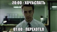 20:00 - хочу спать 01:00 - перехотел