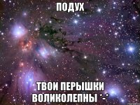 подух твои перышки воликолепны *-*