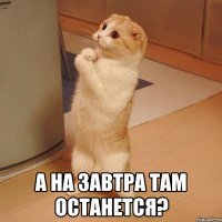  а на завтра там останется?