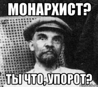 монархист? ты что, упорот?