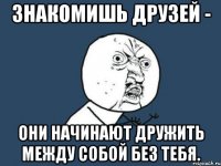 знакомишь друзей - они начинают дружить между собой без тебя.