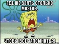 где же взять столько мозгов, чтобы все запомнить?!