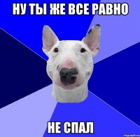 ну ты же все равно не спал