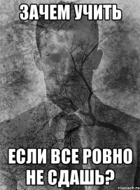 зачем учить если все ровно не сдашь?