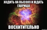 ходить на высоку и ждать гавриша восхитительно