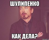 шулипенко как дела?