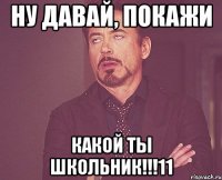 ну давай, покажи какой ты школьник!!!11