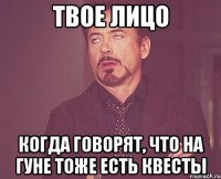 твое лицо когда говорят, что на гуне тоже есть квесты