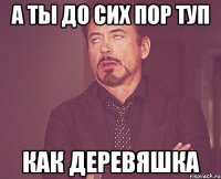 а ты до сих пор туп как деревяшка