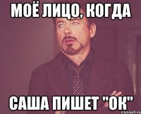 моё лицо, когда саша пишет "ок"