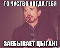 то чуство когда тебя заебывает цыган!