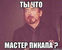 ты что мастер пикапа ?