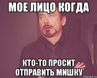 мое лицо когда кто-то просит отправить мишку