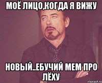 моё лицо,когда я вижу новый..ебучий мем про лёху