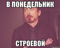 в понедельник строевой