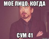 моё лицо, когда сум 41