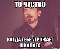 то чуство когда тебе угрожает школота