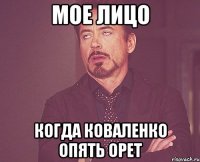 мое лицо когда коваленко опять орет