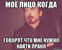 моё лицо когда говорят что мне нужно найти праня