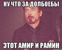 ну что за долбоебы этот амир и рамин