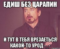 едиш без царапин и тут в тебя врезаеться какой-то урод -_-