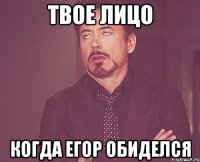 твое лицо когда егор обиделся