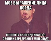 мое выражение лица когда школота выпендривается своими серверами в minecraft