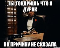 ты говоришь что я дурак но причину не сказала