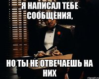 я написал тебе сообщения, но ты не отвечаешь на них