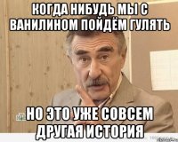 когда нибудь мы с ванилином пойдём гулять но это уже совсем другая история