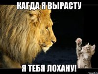 кагда я вырасту я тебя лохану!