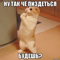 ну так чё пиздеться будешь?