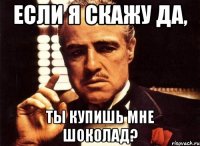 если я скажу да, ты купишь мне шоколад?