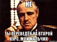 не ты переведён на второй курс, мой мальчик